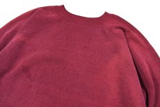 画像2: Used Pannill Raglan Sleeve Blank Sweat Shirt Fade Burgundy made in USA (2)