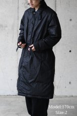 画像3: Porter Classic Sheen Nylon Bal Collar Down Coat Black ポータークラシック (3)