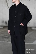 画像2: Porter Classic Moleskin Coverall Jacket Black ポータークラシック (2)