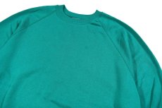 画像2: Deadstock Lee Raglan Sleeve Blank Sweat Shirt Jade made in USA (2)