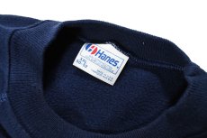 画像4: Used Hanes Raglan Sleeve Blank Sweat Shirt Navy made in USA (4)