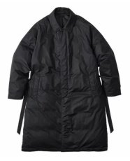 画像1: Porter Classic Sheen Nylon Bal Collar Down Coat Black ポータークラシック (1)