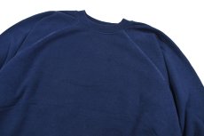 画像2: Used Hanes Raglan Sleeve Blank Sweat Shirt Navy made in USA (2)