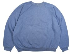 画像1: Used Tultex Raglan Sleeve Blank Sweat Shirt Blue made in USA (1)