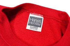 画像4: Used Hanes Raglan Sleeve Blank Sweat Shirt Red made in USA (4)