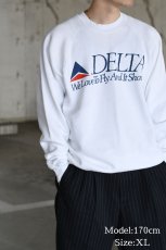 画像5: Used Raglan Sleeve Print Sweat Shirt "Delta" made in USA (5)