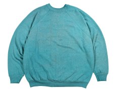 画像1: Used Tultex Raglan Sleeve Blank Sweat Shirt Fade Green made in USA (1)