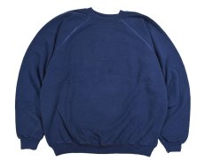 画像1: Used Hanes Raglan Sleeve Blank Sweat Shirt Navy made in USA (1)