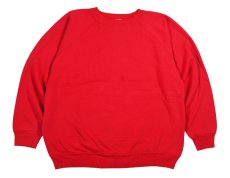 画像1: Used Hanes Raglan Sleeve Blank Sweat Shirt Red made in USA (1)