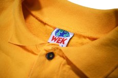 画像4: Deadstock WEK Clothing Sweat Polo Yellow made in USA (4)