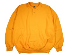 画像1: Deadstock WEK Clothing Sweat Polo Yellow made in USA (1)