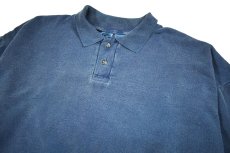 画像2: Used WEK Clothing Sweat Polo Indigo Blue made in USA (2)