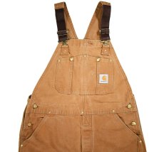 画像1: Used Carhartt Duck Overall Brown made in USA (1)