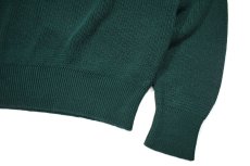 画像3: Used L.L.Bean Henley Neck Knit Sweater Green made in USA (3)