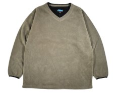 画像1: Deadstock Tri Mountain V-Neck Fleece Pullover #7400 Khaki (1)