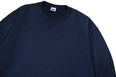 画像2: Used Russell Athletic Blank Sweat Shirt Navy made in USA (2)