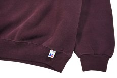 画像3: Used Russell Athletic Blank Sweat Shirt Burgundy (3)