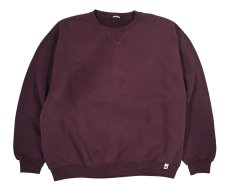 画像1: Used Russell Athletic Blank Sweat Shirt Burgundy (1)