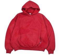 画像1: Used Russell Athletic Blank Sweat Hoodie Fade Burgundy (1)