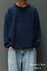 画像5: Used Russell Athletic Blank Sweat Shirt Navy made in USA (5)