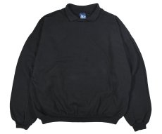 画像1: Deadstock Wek Clothing Sweat Polo Over Dye Black made in USA (1)