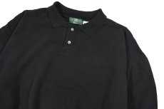 画像2: Deadstock Orvis Sweat Polo Over Dye Black made in USA (2)