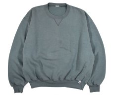 画像1: Used Russell Athletic Blank Sweat Shirt Moss (1)