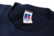 画像4: Used Russell Athletic Blank Sweat Shirt Navy made in USA (4)