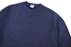 画像2: Used Russell Athletic Blank Sweat Shirt Navy made in USA (2)