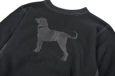 画像2: Used The Black Dog Sweat Shirt Over Dye Black (2)