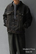 画像6: Deadstock Levi's 70507 Denim Trucker Jacket Reactive Dye Brown リーバイス (6)