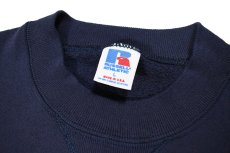 画像4: Used Russell Athletic Blank Sweat Shirt Navy made in USA (4)