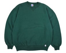 画像1: Used Russell Athletic Blank Sweat Shirt Green made in USA (1)