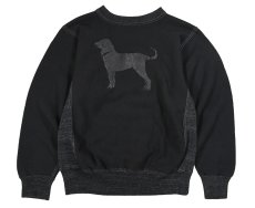 画像1: Used The Black Dog Sweat Shirt Over Dye Black (1)