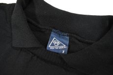 画像4: Deadstock Wek Clothing Sweat Polo Over Dye Black made in USA (4)