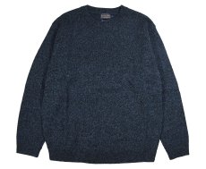 画像1: Pendleton Shetland Washable Wool Crewneck Knit Sweater Indigo Heather ペンドルトン (1)