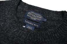 画像4: Pendleton Shetland Washable Wool Crewneck Knit Sweater Black Heather ペンドルトン (4)