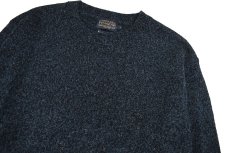 画像2: Pendleton Shetland Washable Wool Crewneck Knit Sweater Indigo Heather ペンドルトン (2)