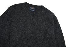 画像2: Pendleton Shetland Washable Wool Crewneck Knit Sweater Black Heather ペンドルトン (2)