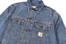 画像2: Used Carhartt Denim Trucker Jacket (2)