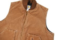 画像2: Used Carhartt Duck Vest Brown (2)