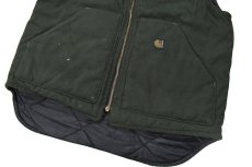 画像3: Used Carhartt Duck Vest Green "Bernard" (3)