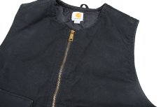 画像2: Used Carhartt Duck Vest Black (2)