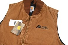 画像2: Deadstock Carhartt Duck Vest Brown "Martin Marietta" (2)