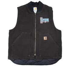 画像1: Used Carhartt Duck Vest Dark Brown "Superior" made in USA (1)