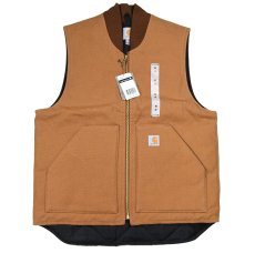 画像1: Deadstock Carhartt Duck Vest Brown (1)