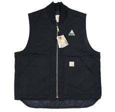 画像1: Deadstock Carhartt Duck Vest Black "RAHR" (1)