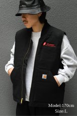 画像7: Deadstock Carhartt Duck Vest Black "Consolidated Pipe & Supply Company, Inc." (7)