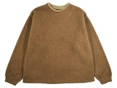 画像1: Used St John's Bay Fleece Crew Neck Brown made in USA (1)