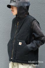 画像6: Used Carhartt Duck Vest Black (6)